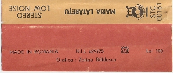 Maria Lătărețu - Maria Lătărețu , (Casetă Audio) [2]
