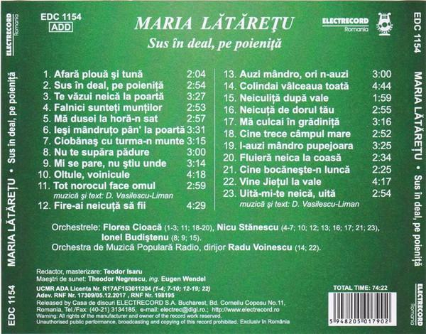Maria Lătărețu - Sus În Deal, Pe Poieniță  [2]