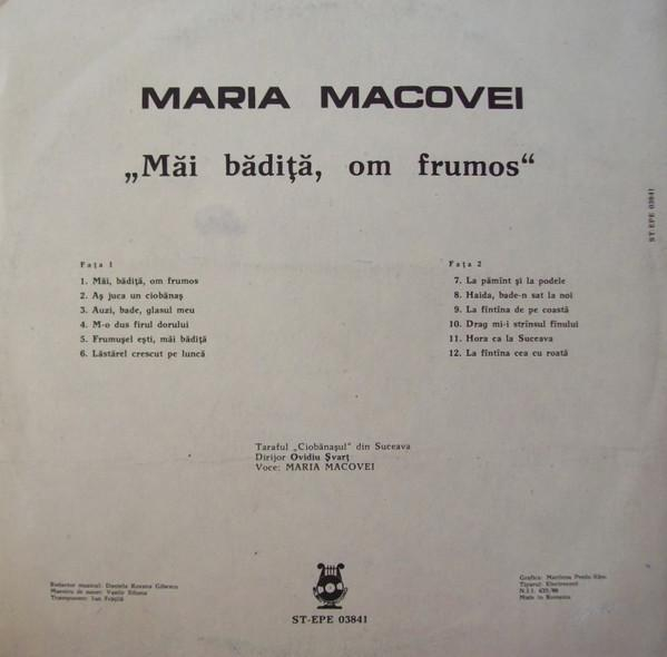 Maria Macovei - Măi Bădiță, Om Frumos (Disc Vinil) [2]