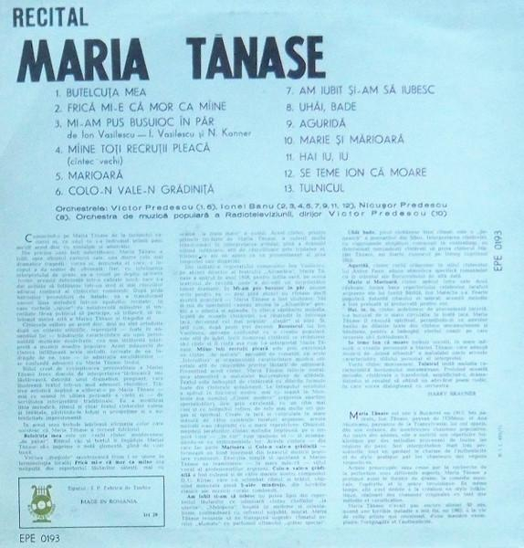 Maria Tănase - II, (Disc Vinil) [2]