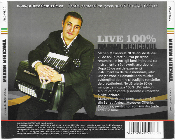Marian Mexicanul – Datini La Români (Live 100%) (CD) [2]