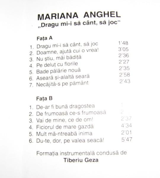 Mariana Anghel - Dragu Mi-i Să Cânt, Să Joc, (Casetă Audio) [2]