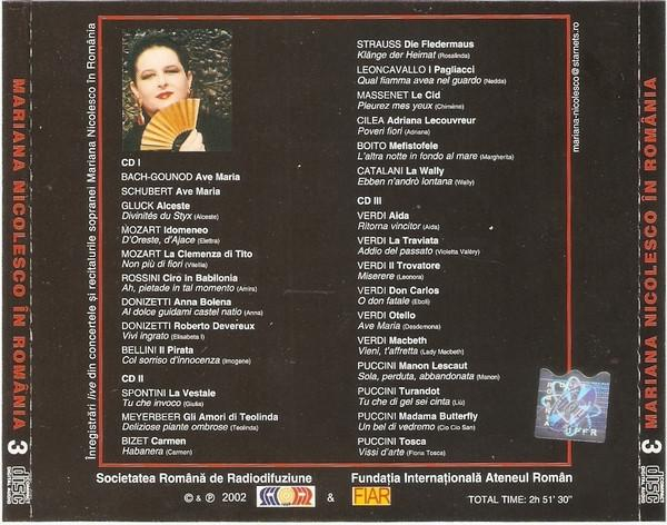 Mariana Nicolesco - Mariana Nicolesco In România 3 (Live) (CD Audio) [2]