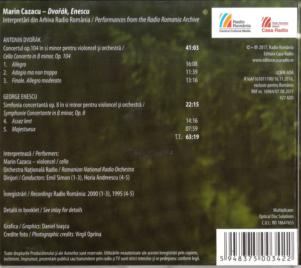 Marin Cazacu – Marin Cazacu - Dvořák, Enescu (CD) [2]