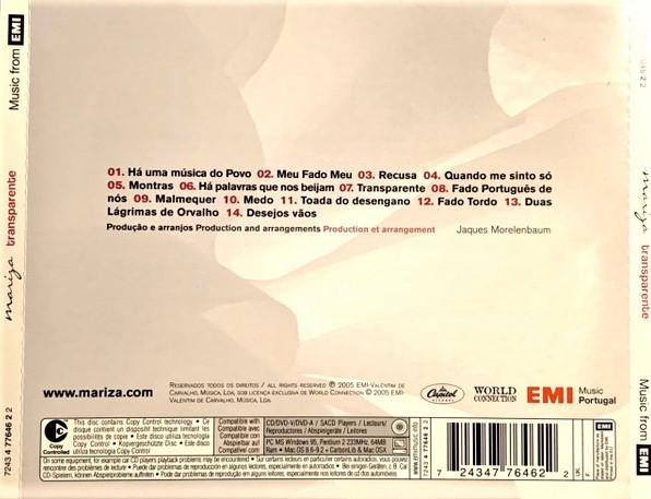 Mariza - Transparente (CD) [2]