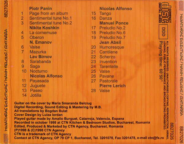 Maxim Belciug – Miniaturas Eclecticas (CD) [2]
