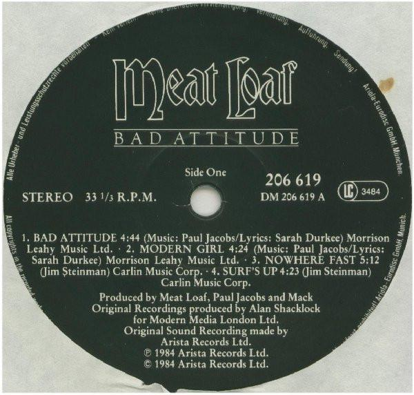 Meat Loaf - Bad Attitude (Disc Vinil) [2]