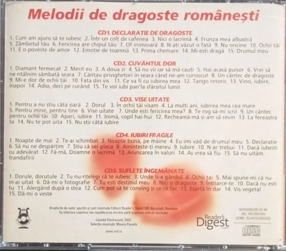 Melodii de dragoste romanesti (CD) [2]