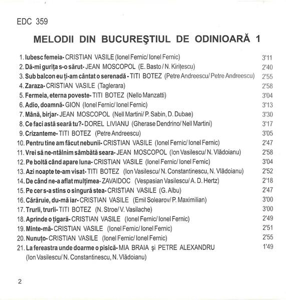 Melodii Din Bucureștiul De Odinioară 1 [2]