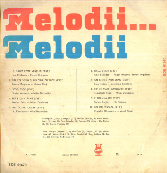 Melodii... Melodii (Disc Vinil) [2]