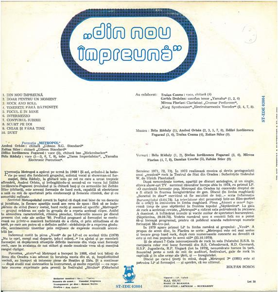 Metropol Group - Din Nou Împreună, (Disc Vinil) [2]