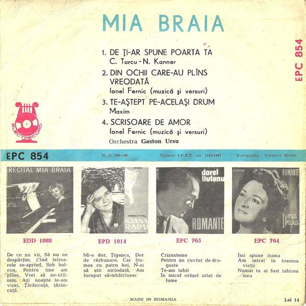 Mia Braia - De Ți-ar Spune Poarta Ta  (Disc Vinil) [2]