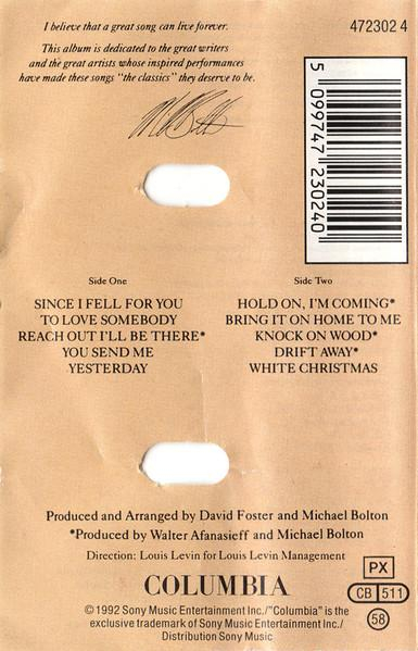 Michael Bolton - Timeless (The Classics), (Casetă Audio) [2]