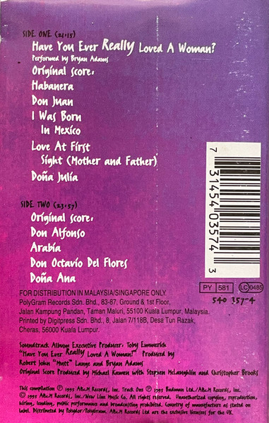 Michael Kamen – Don Juan DeMarco (Original Motion Picture Soundtrack) (CASETA) [2]