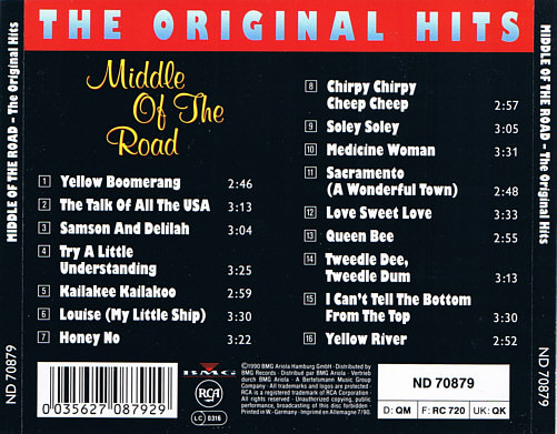 Middle Of The Road - The Original Hits (CD) [2]