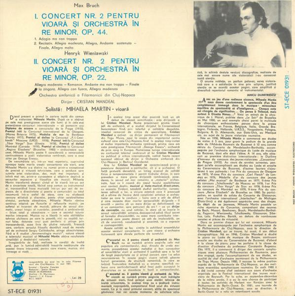 Mihaela Martin - Concertul Nr.2 Pentru Vioară Și Orchestră În Re Minor Op.44 / Concertul Nr.2 Pentru Vioară Și Orchestră În Re Minor Op.22 [2]