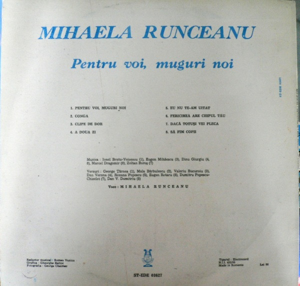Mihaela Runceanu - Pentru Voi, Muguri Noi, (Disc Vinil) [2]