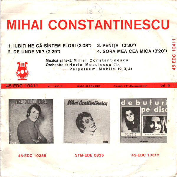 Mihai Constantinescu – Iubiți-ne Că Sîntem Flori / De Unde Vii? / Penița / Sora Mea Cea Mică (VINIL) [2]