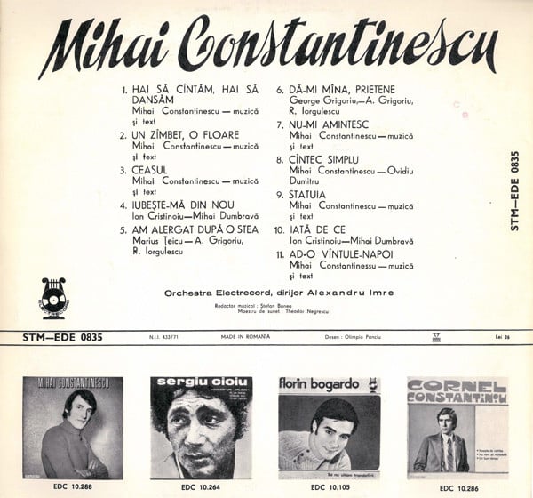 Mihai Constantinescu - Mihai Constantinescu, (Disc Vinil) [2]