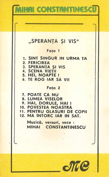 Mihai Constantinescu - Speranță Și Vis (Caseta Audio) [2]