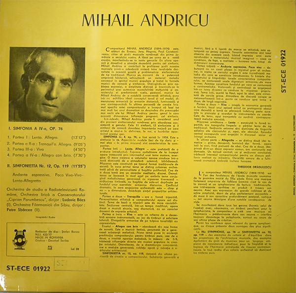 Mihail Andricu - Simfonia A IV-a, Op. 76 / Simfonietta Nr. 12, Op. 119 [2]