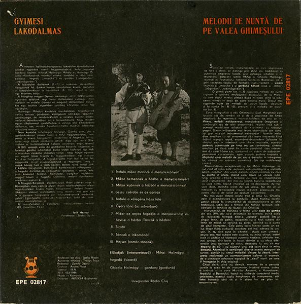 Mihály Halmágyi - Gyimesi Lakodalmas = Melodii De Nuntă De Pe Valea Ghimeșului [2]