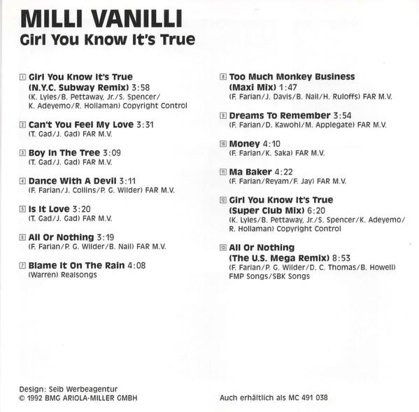 Milli Vanilli - Girl You Know It's True (CD) [2]