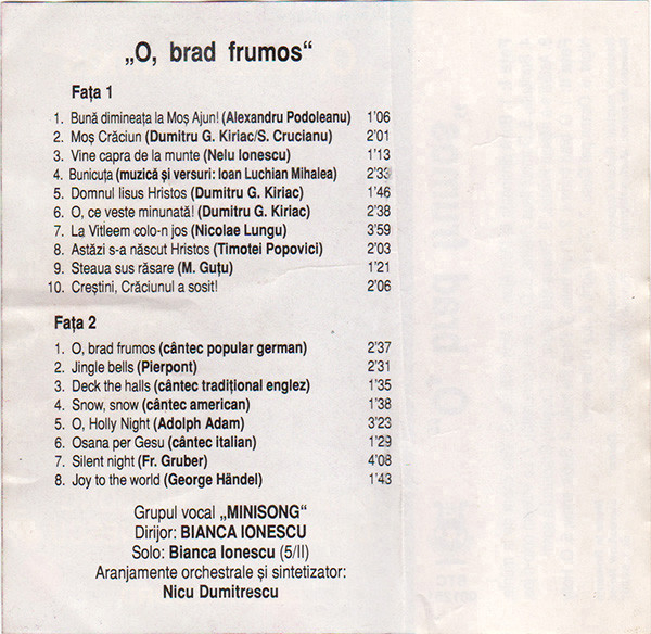 Minisong - O, Brad Frumos (Caseta Audio) [2]