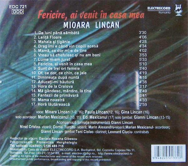 Mioara Lincan - Fericire, Ai Venit În Casa Mea [2]