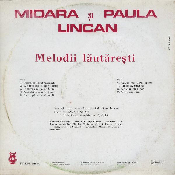 Mioara Lincan - Melodii Lăutărești, (Disc Vinil) [2]