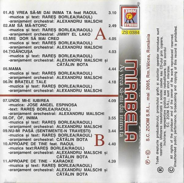 Mirabela Dauer - Aș Vrea Să-mi Dai Inima (Casetă Audio) [2]