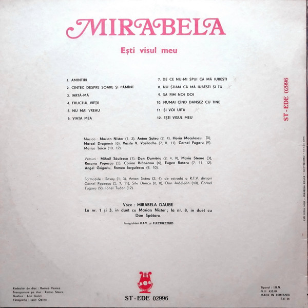 Mirabela Dauer - Ești Visul Meu [2]