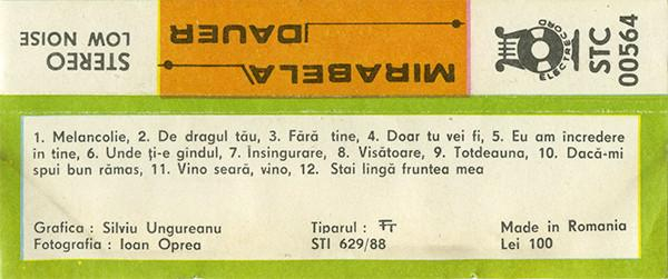 Mirabela Dauer - Însingurare (Caseta Audio) [2]