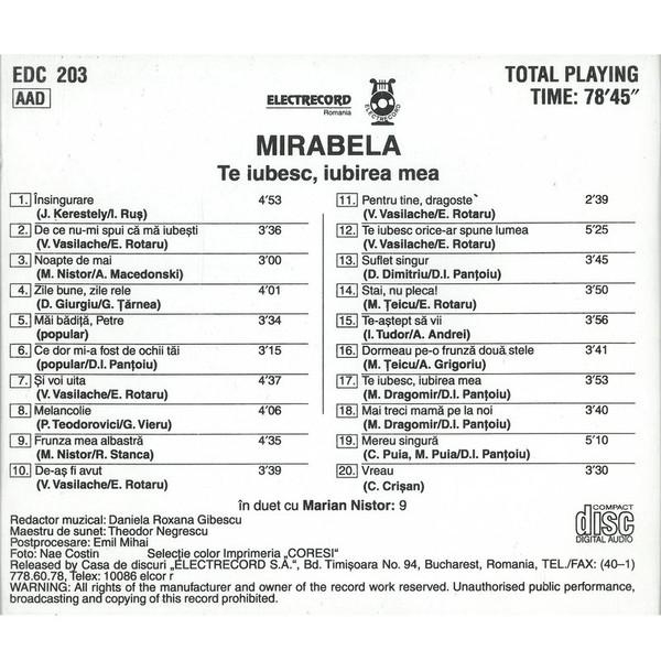 Mirabela Dauer - Te Iubesc Iubirea Mea [2]
