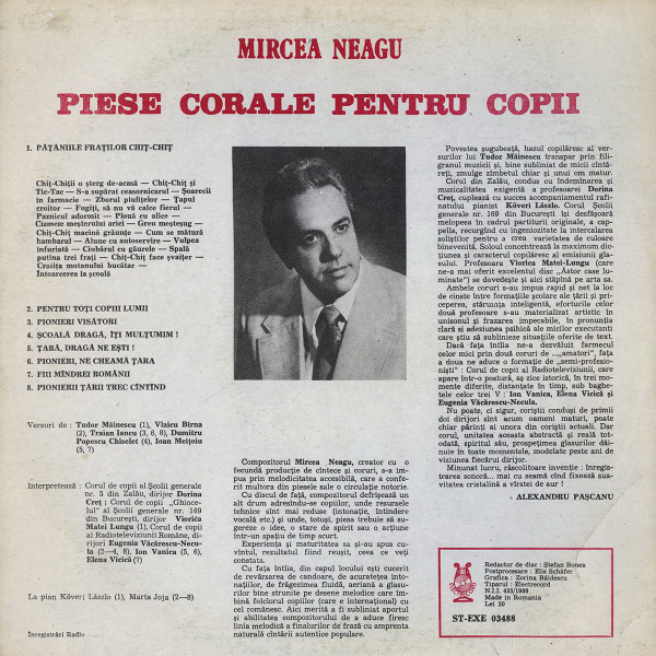Mircea Neagu – Piese Corale Pentru Copii (VINIL) [2]