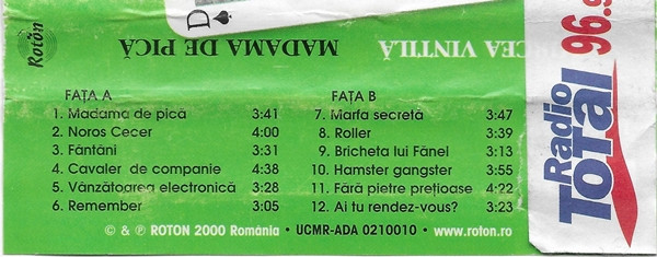 Mircea Vintilă - Madama De Pică , (Casetă Audio) [2]