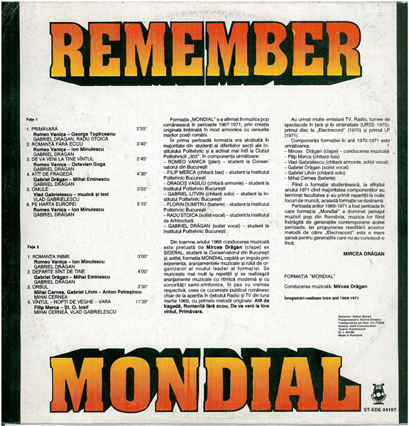 Mondial (5) – Remember Mondial (DISC VINIL) [2]