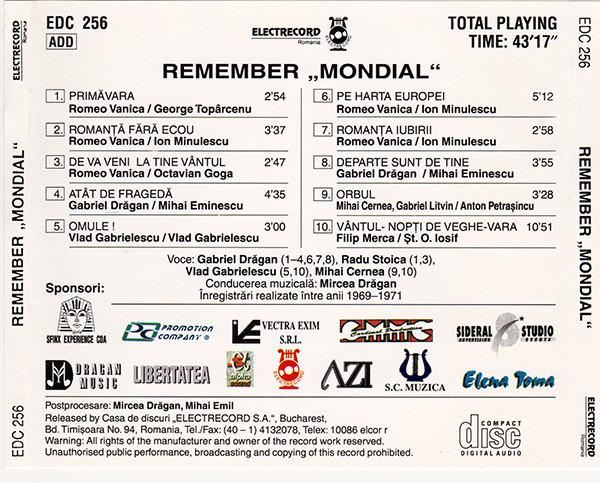 Mondial - Remember Mondial (CD Audio) [2]