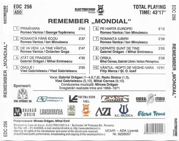 Mondial - Remember Mondial (CD Audio) [2]