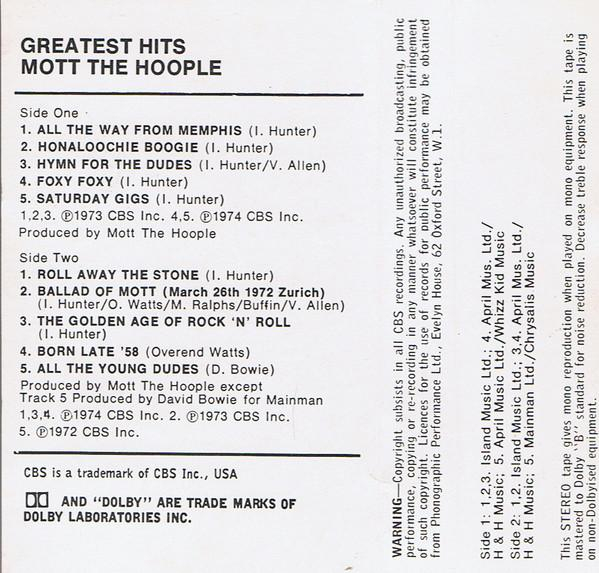 Mott The Hoople - Greatest Hits (Caseta Audio) [2]
