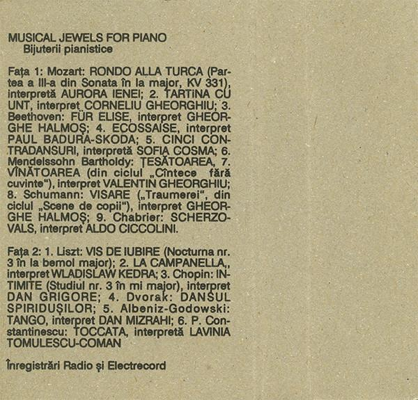 Musical Jewels For Piano = Bijuterii Pianistice (Caseta Audio) [2]