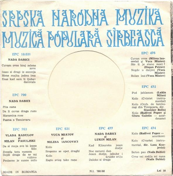 Nada Dabici - Srpska Narodna Muzika / Muzică Populară Sîrbească [2]