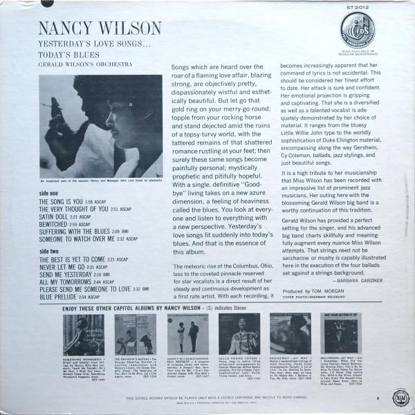 Nancy Wilson - Yesterday's Love Songs • Today's Blues (Disc Vinil) [2]