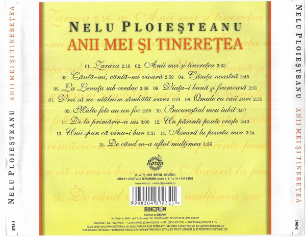 Nelu Ploieșteanu – Anii Mei Și Tinerețea (CD) [2]
