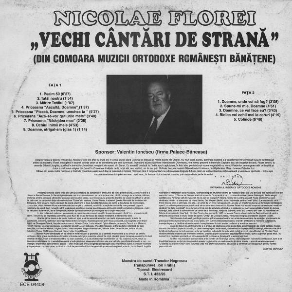 Nicolae Florei - Vechi Cîntări De Strană (Din Comoara Muzicii Ortodoxe Românești Bănățene), (Disc Vinil) [2]