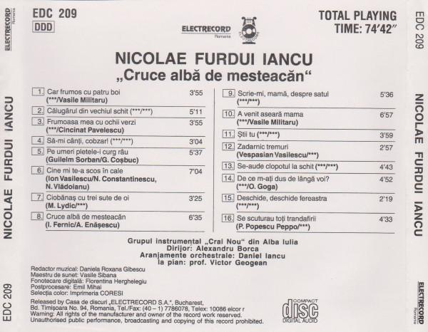 Nicolae Furdui Iancu - Cruce Albă De Mesteacăn, (CD) [2]