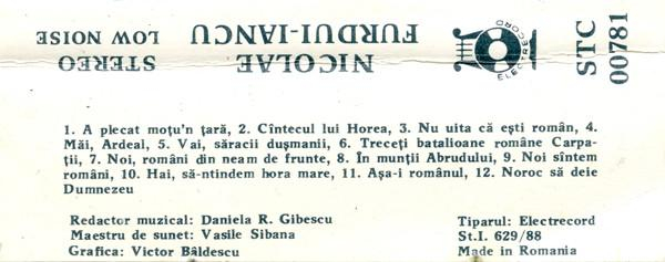 Nicolae Furdui Iancu - Noi Sîntem Români , (Casetă Audio) [2]
