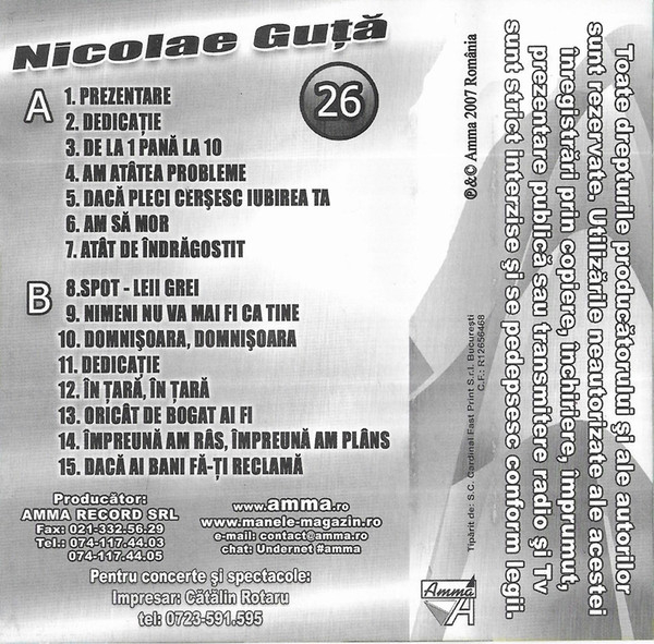 Nicolae Guță – 26 (CASETA) [2]