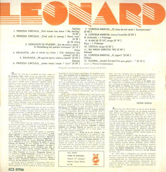 Nicolae Leonard - Leonard (Disc Vinil) [2]
