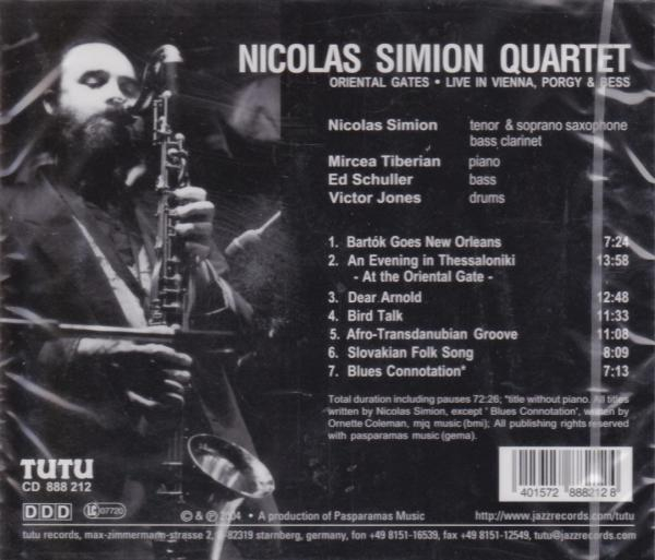 Nicolas Simion Quartet - Oriental Gates • Live In Vienna, Porgy & Bess (CD) [2]